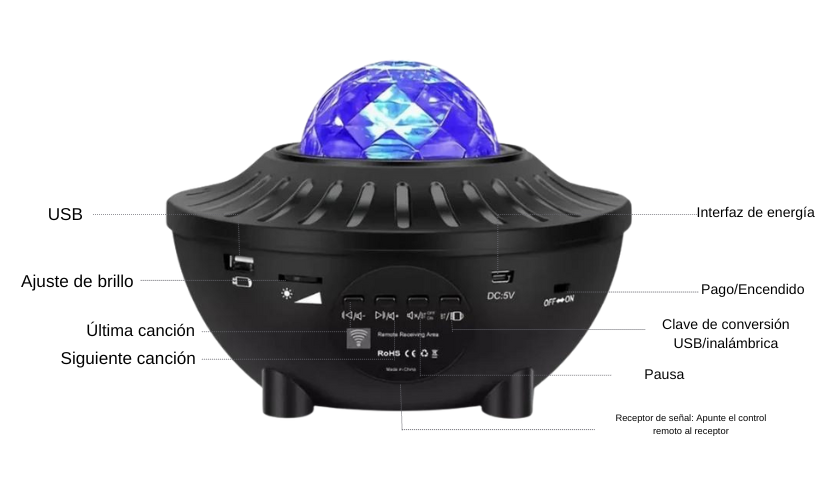 Galaxy Stars - Con Reproductor de música Bluetooth